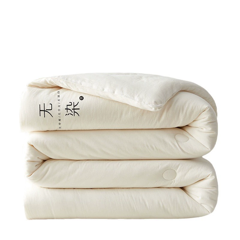Одеяло Muji в японском стиле, высококачественный хлопковый наполнитель, необработанное сырцовое хлопковое одеяло, весенне-осеннее/зимнее, одно- и двуспальное, летнее прохладное одеяло