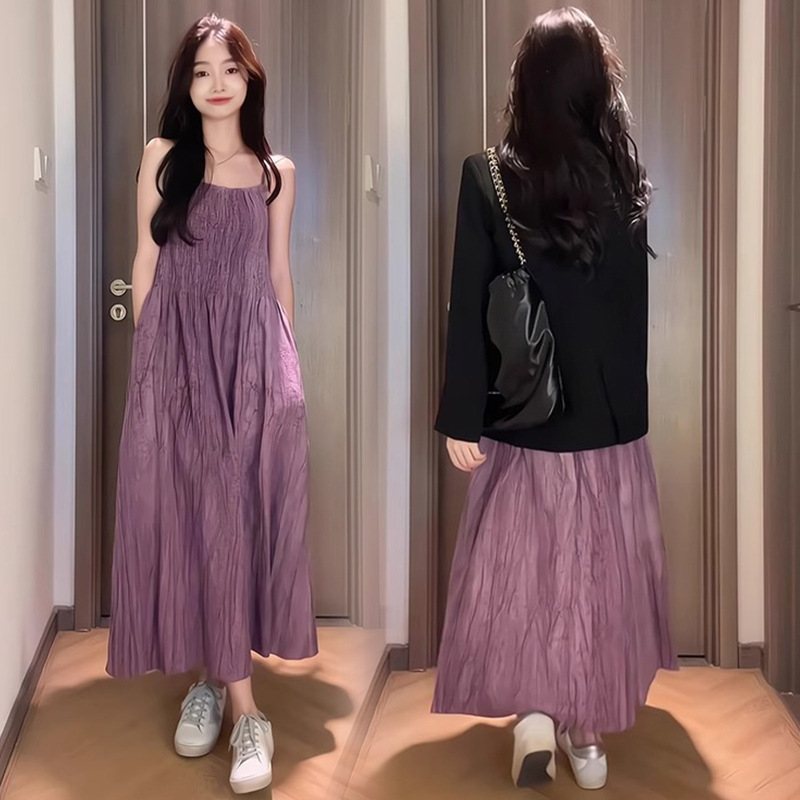 In stock spring new sling pregnant women dress + suit jacket casual pregnant women two-piece suit spring and summer