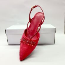 惜缘 外贸水晶镶钻女鞋气质款镶钻高跟鞋全钻凉鞋结婚晚宴尖头鞋