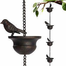 Cross-Border New Product Bird Rain Chain Drainage Chain Rain Bell Wind Chime Metal Iron Art Decoration Crafts Outdoor Supplies Cross-Border New Product Bird Rain Chain Drainage Chain Rain Bell Wind Chime Metal Iron Art Decoration Crafts Outdoor Supplies