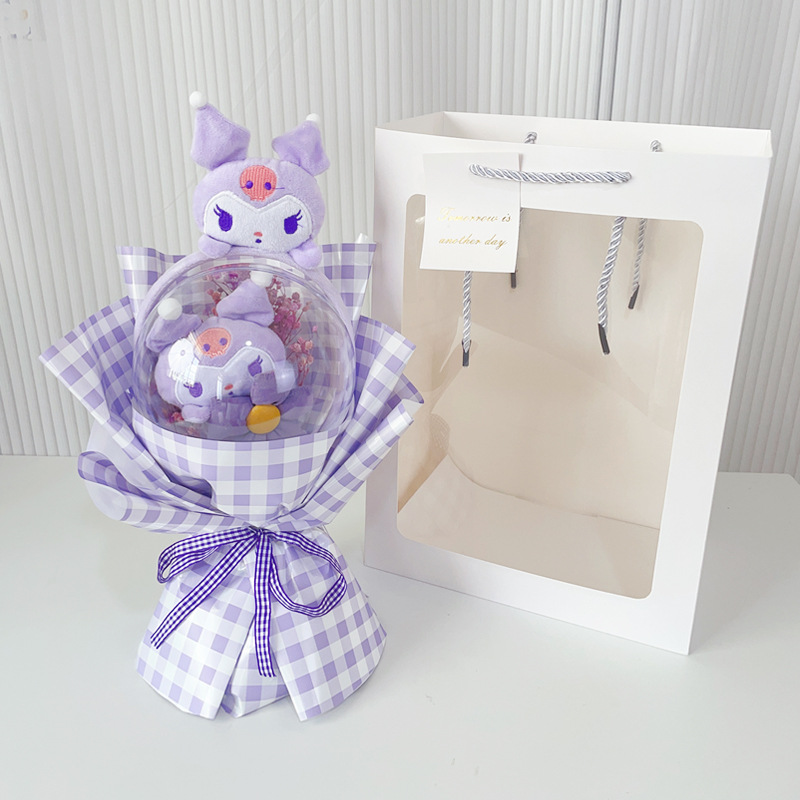 Regalo de Cumpleaños, Creativo Ramo de Muñecas de Flores de Dibujos Animados, Producto Terminado, Venta al por Mayor, Ramo de Muñecas Sanrio, Venta al por Mayor Transfronteriza