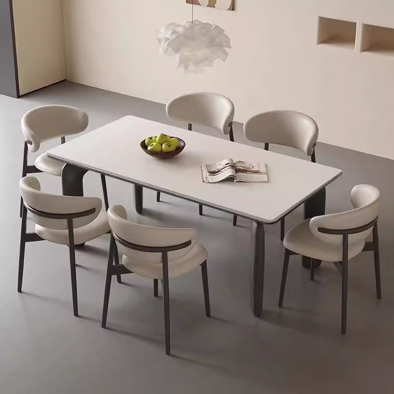Mesa de comedor de patas de elefante de estilo antiguo de madera de fresno