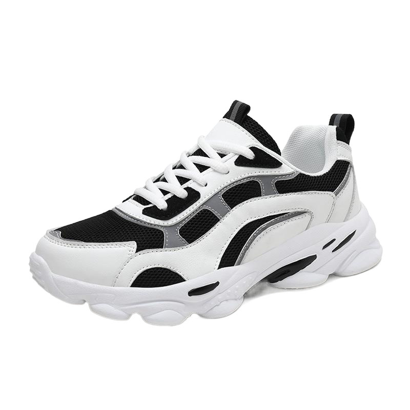 Zapatos de mujer de suela gruesa, zapatos de papá, zapatos de running transpirables de malla, suela suave, interior ligero, zapatos de viaje de ocio de todo fósforo, otoño