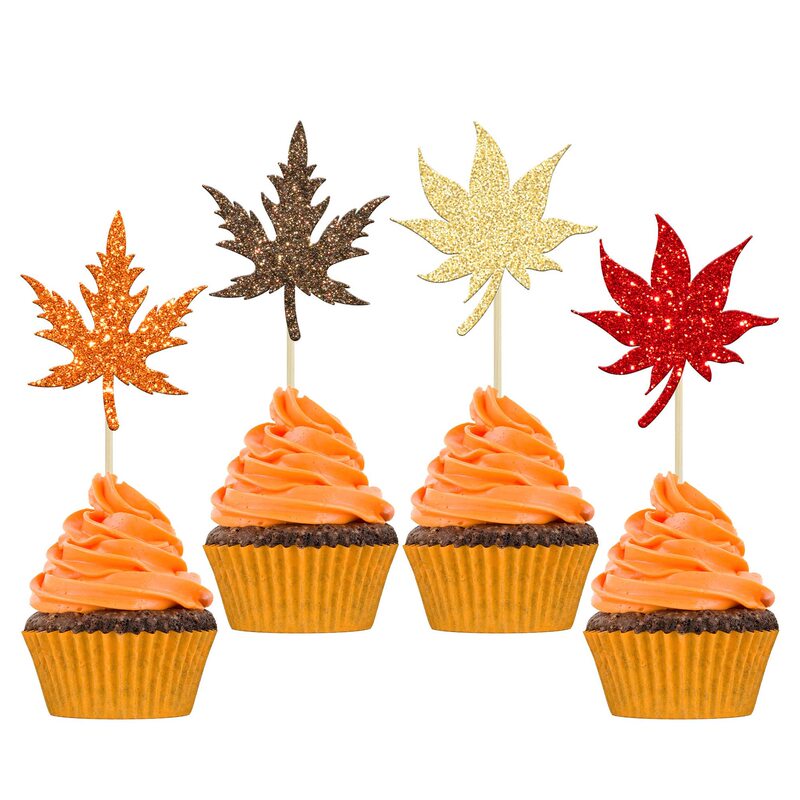 Cross-Border Thanksgiving Party Decorations Autumn Turkey Maple Leaf Theme Party Baking Cake Decoration Toppers Cross-Border Thanksgiving Party Decorations Autumn Turkey Maple Leaf Theme Party Baking Cake Decoration Toppers