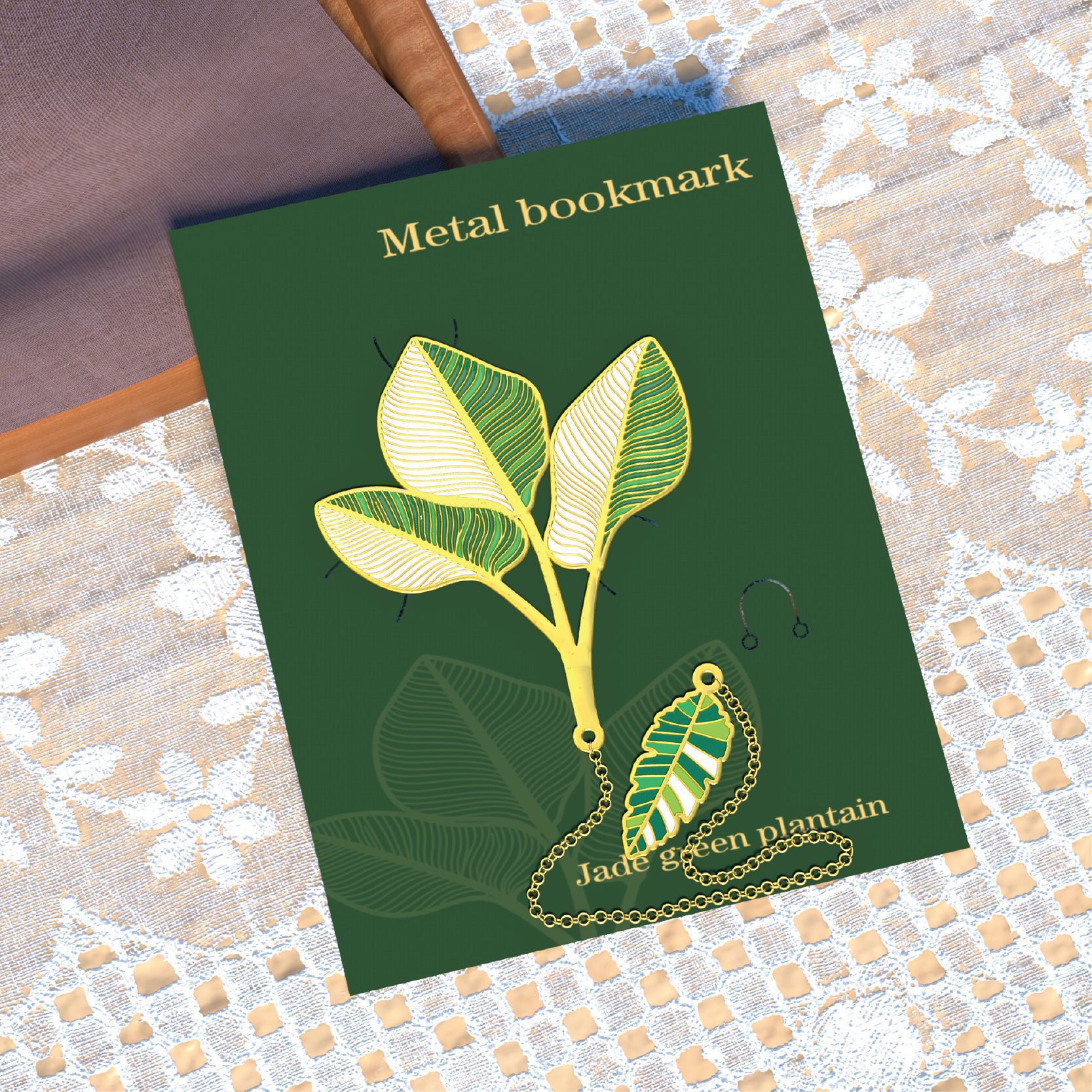 Van Gogh Metal Bookmark Quiet Flower Language Series ins Estilo pequeño fresco y divertido Clip de página de libro de flores simple creativo