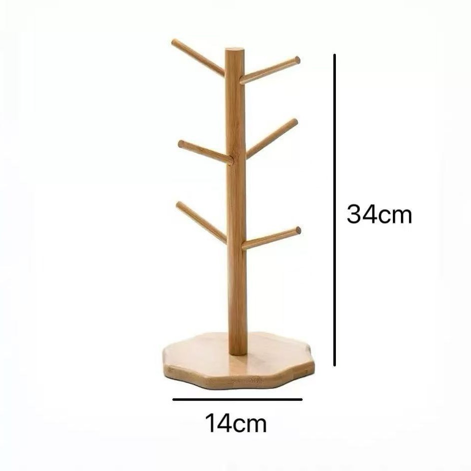 Taza de agua de bambú, almacenamiento de drenaje, portavasos, estante de almacenamiento de taza, estante de joyería para llave de entrada, estante para almacenamiento transfronterizo al por mayor image 15