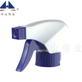 余姚厂家批发 28/410绿蓝塑料简易方枪 手压式喷雾枪 小喷壶喷头