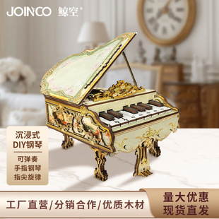 Chinese whale empty time can play the piano student three-dimensional jigsaw puzzle building blocks assembled manual diy book stand
