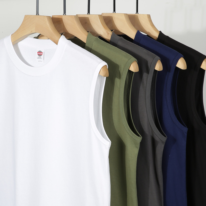 Shake Voice Live Explosions 220g Cotton Crewneck Vest Men's Summer Men's Sports Loose Outer Wear Sleeveless T-Shirt Shake Voice Live Explosions 220g Cotton Crewneck Vest Men's Summer Men's Sports Loose Outer Wear Sleeveless T-Shirt