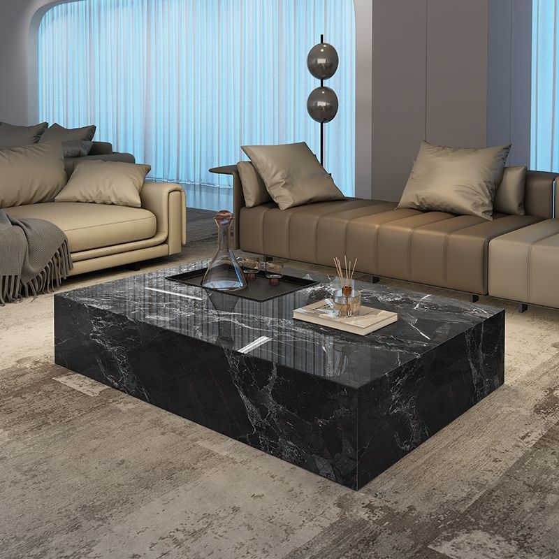 Té de roca de piso grueso estilo italiano minimalista moderno minimalista ligero lujo sala de estar oficina en casa rectángulo pequeño apartamento