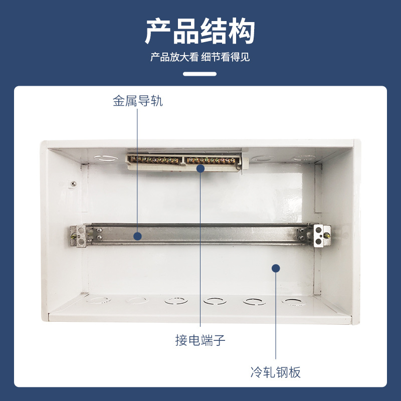 佳碩配電箱家用照明強電箱鐵底塑面半塑梅蘭  pz30配電箱