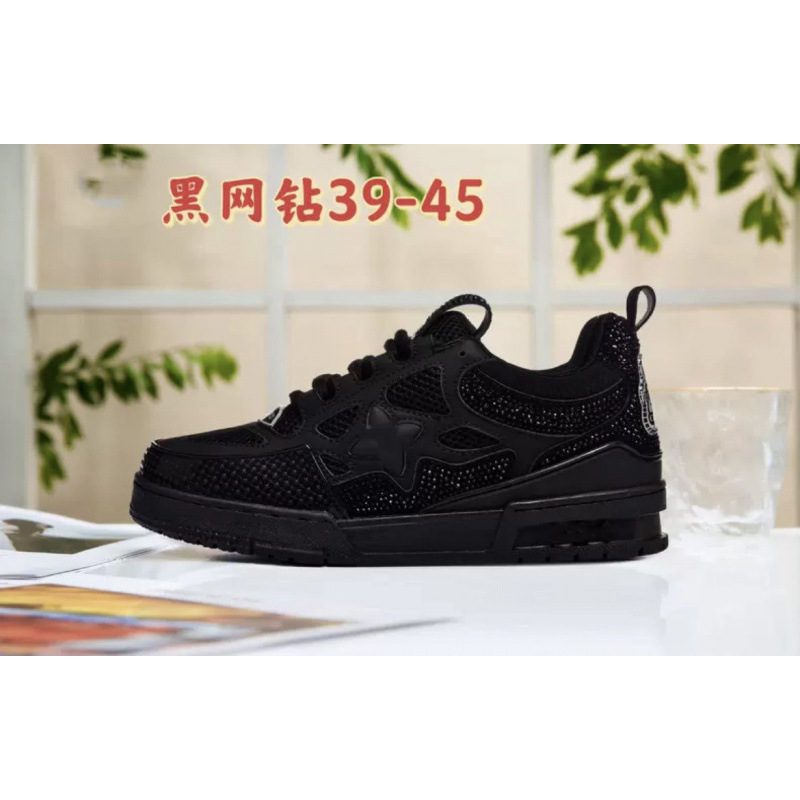 Nuevos zapatos deportivos de alto lujo de red negra L Clover Europa para hombres y mujeres zapatos de altura de suela gruesa zapatos de pan V
