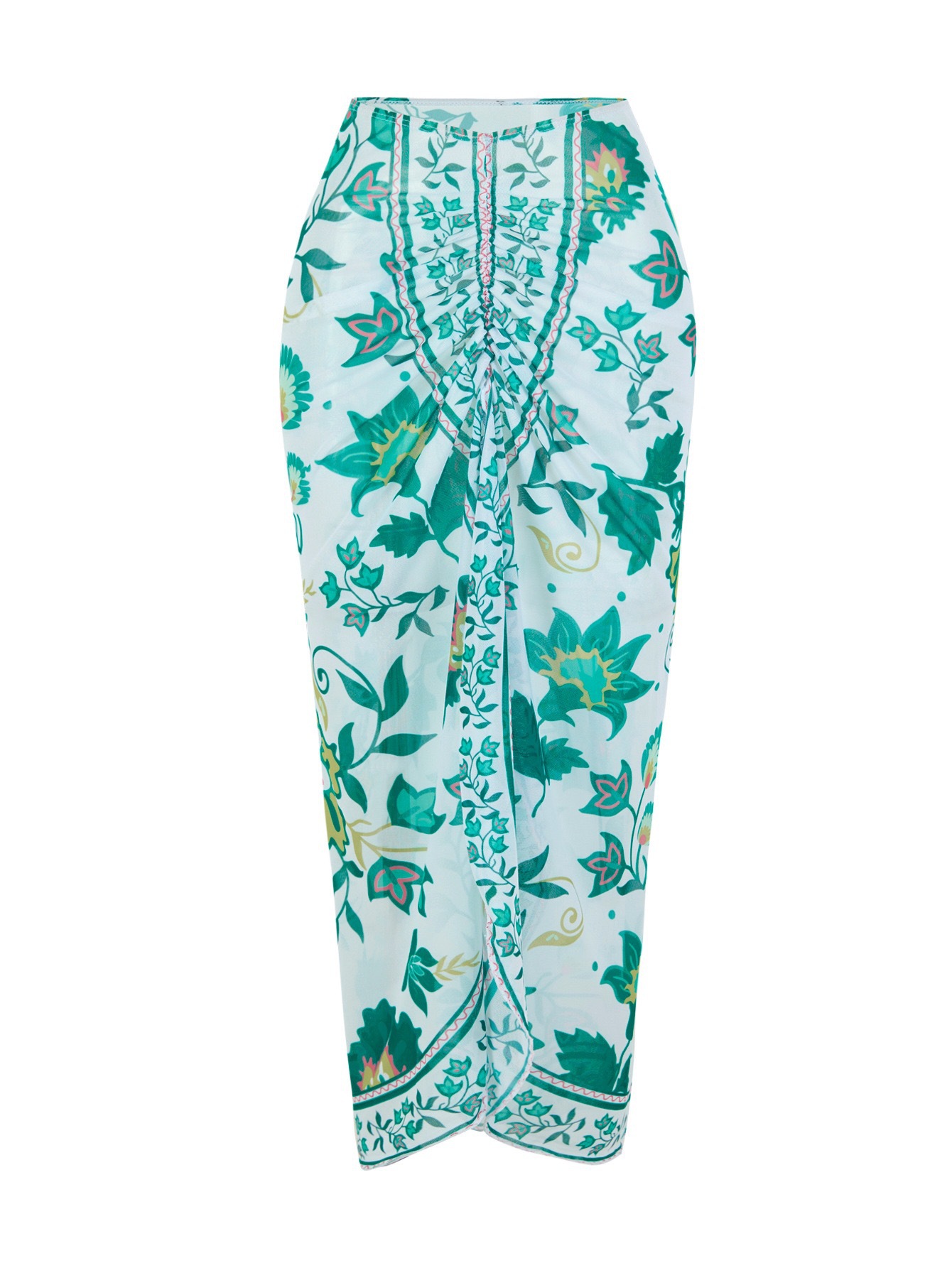 Push-up Underwire One-piece Swimsuit Tummy Control Digital Print_voghion.com