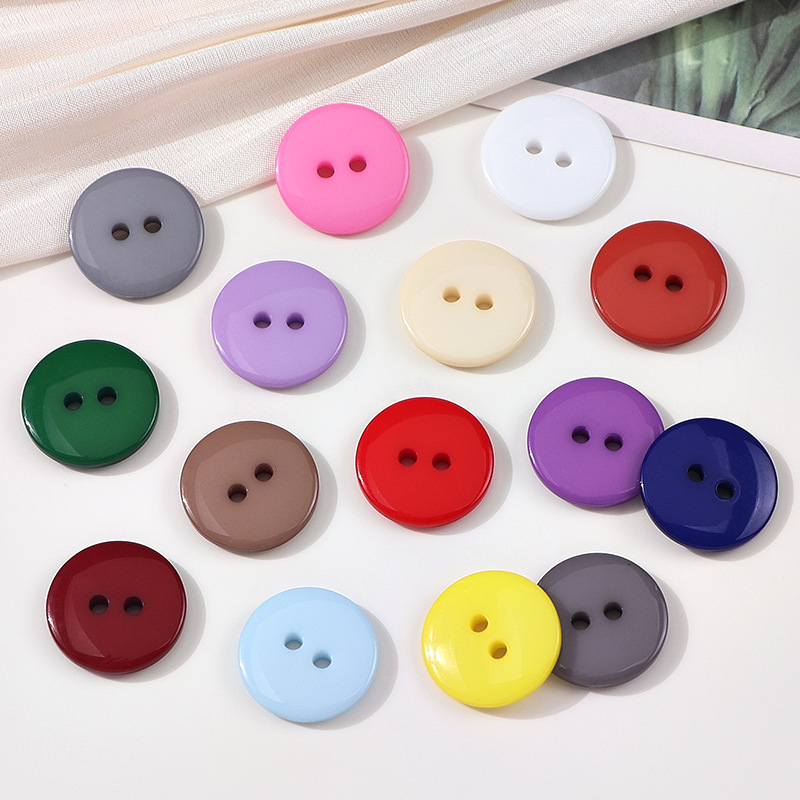 Colorful Two-eye Round High-end Men's and Women's Shirts Short-sleeved Woolen Coat Windbreaker Sweater Jacket Cardigan Resin Buttons Colorful Two-eye Round High-end Men's and Women's Shirts Short-sleeved Woolen Coat Windbreaker Sweater Jacket Cardigan Resin Buttons