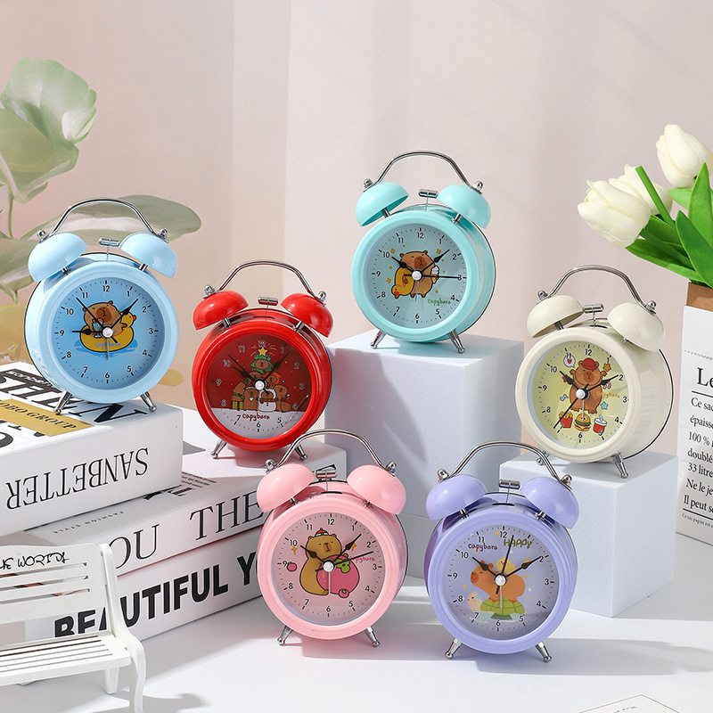 Reloj Despertador Retro – Campana Grande con Luz Nocturna y Diseño Silencioso