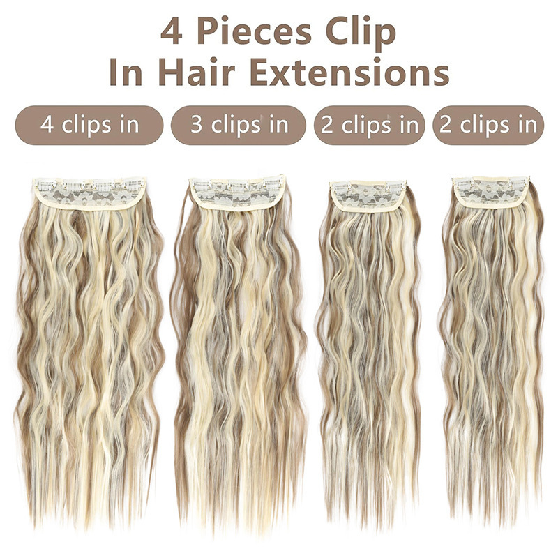 Synthetic Hair Clip-in Extensions For Volumising Curly Hair_voghion.com