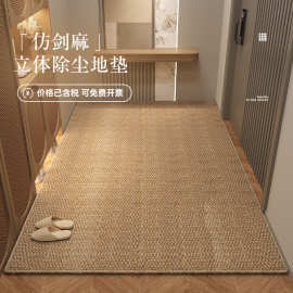 仿剑麻地垫入户门地毯家用垫防滑客厅轻奢高级玄关脚垫可裁剪包邮