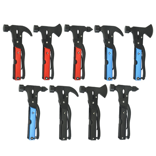 Manufacturer wholesale stainless steel multi-purpose axe hammer portable outdoor tools car rescue hammer window-breaking hammer