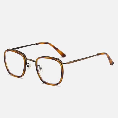 New Fashion Trend Retro Japanese Men and Women's TR90 Transparent Natural Blue Light Blocking Eyeglass Frames