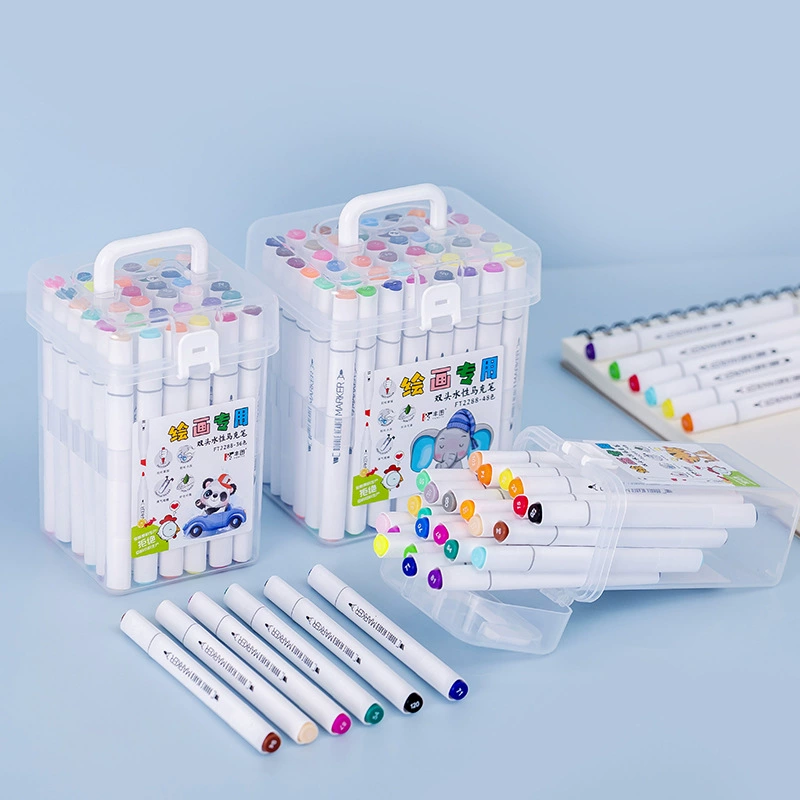 12 цветных 24 цветных двухголовых маркерных ручек набор для детей, которые можно мыть в воде, рисование граффити ручка для учащихся начальной школы цветная ручка оптом