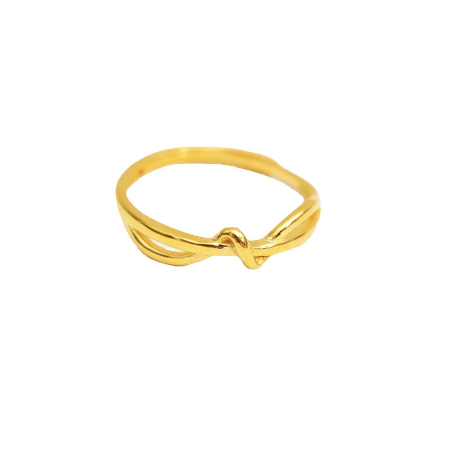 Jindian gleichen stil knoten ring weibliche Vietnam sand Gold Bond ring knoten linie nische design erweiterte ins mode_voghion.com