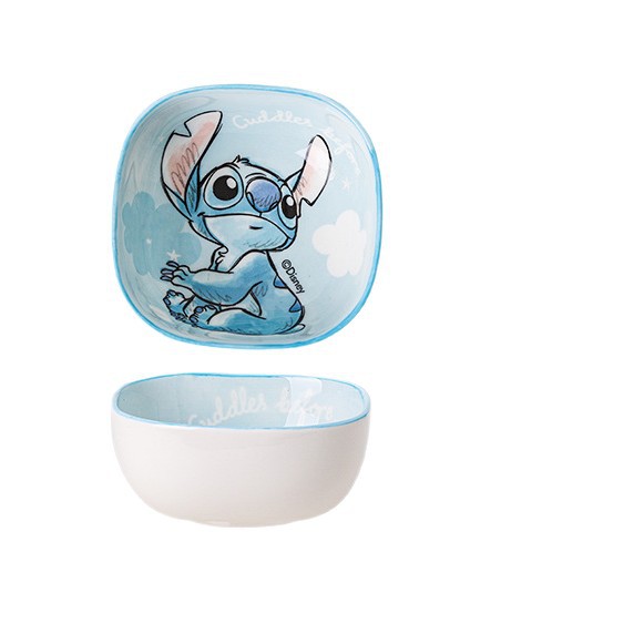 Disneyland Stitch Series Snacks Platos de dibujos animados Platos de arroz Tazón de vajilla Juego de horno microondas Regalos de inauguración