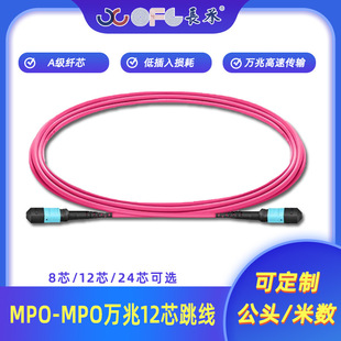 MPO/MTP-MPO/MTP多模 OM4万兆12芯光纤跳线3米电信级模块连接线-阿里巴巴