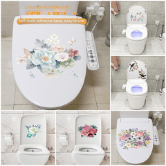 15款浪漫花朵貼紙冰箱貼馬桶櫥櫃衣櫃玻璃櫥窗防水自粘貼紙牆貼
