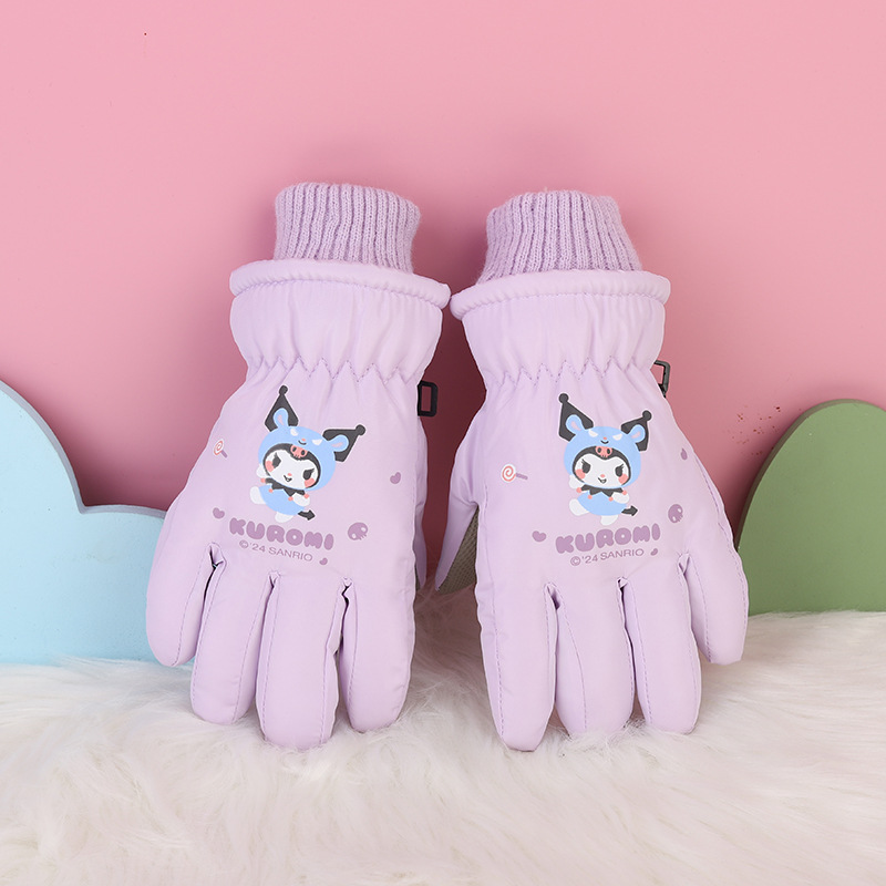 3-17 Niños de mediana edad niños gruesos a prueba de frío a prueba de agua a prueba de viento antideslizante y caliente para jugar con guantes de sedro para esquiar en invierno