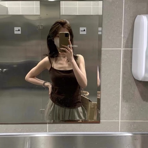 METWO Supermodel Flat-Sewn Velvety Strappy Bralette with Padded Comfortable Skin-Friendly Warm Autumn/Winter Tank Top