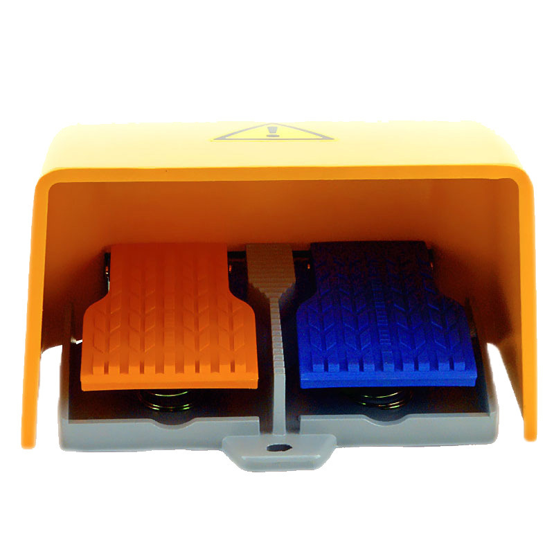 批发kacon/凯昆HRF-HD5NX脚踏开关双联铝合金折弯机脚踏开关 脚踩