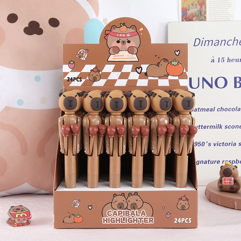 Bolígrafo de boxeo Kapibala Bolígrafo de descompresión divertido para estudiantes Premio de regalo creativo del día del niño Papelería transfronteriza para estudiantes al por mayor