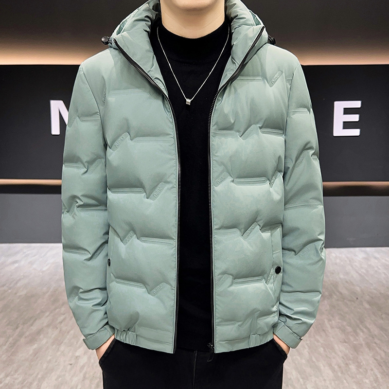 Chaqueta de pluma transfronteriza para hombres con capuzas de invierno más gruesas y cálidas nuevas chaquetas de moda para hombres casuales versátiles chaquetas de ropa de hombre image 9
