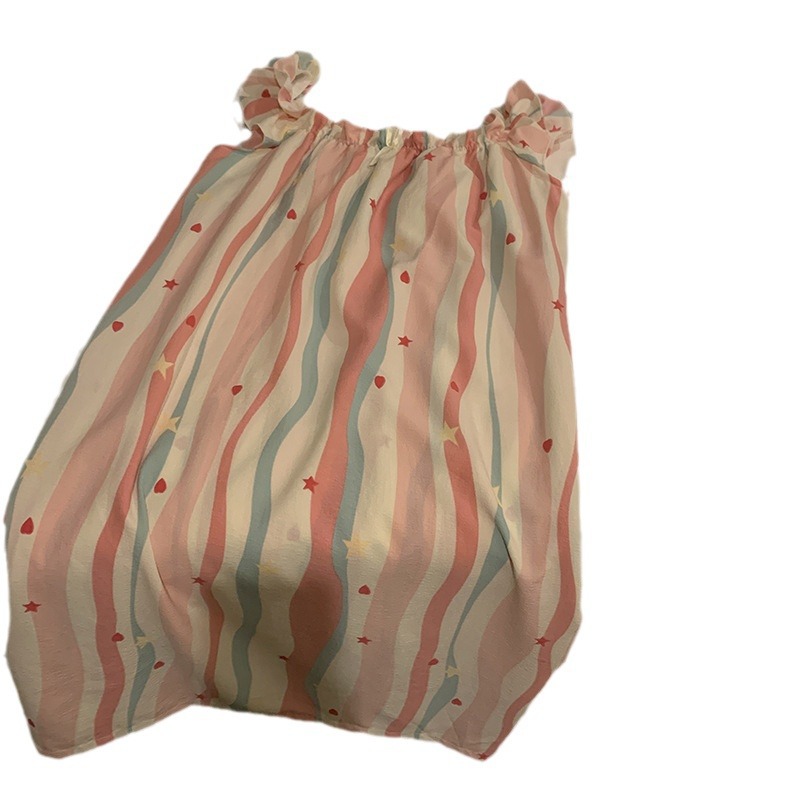 Su propio cojín de pecho pijama mujer verano nuevo tela arrugada pequeña manga dulce ocio simple estudiante pijama casero