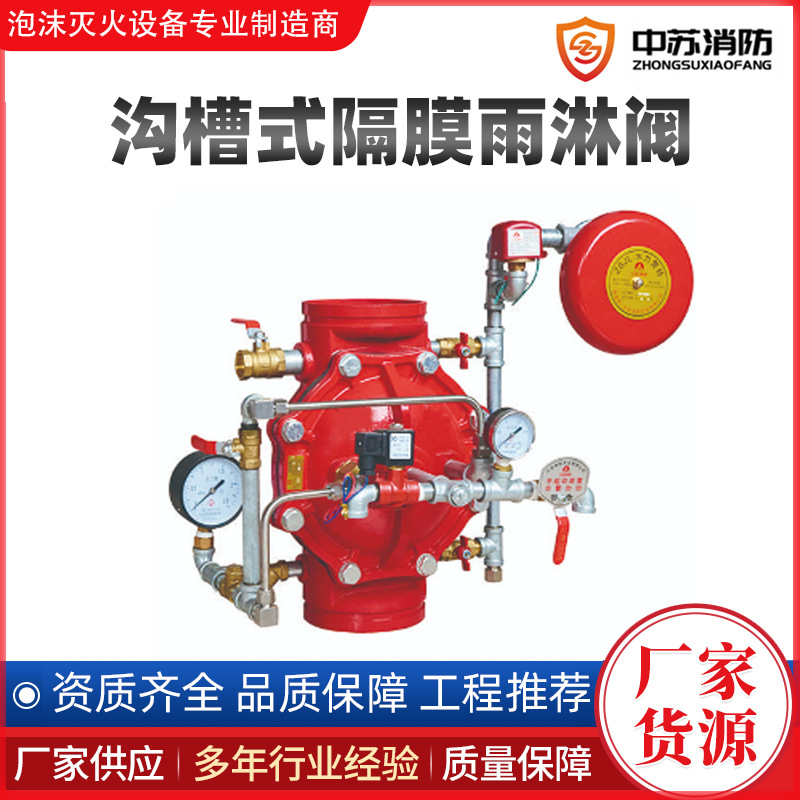 沟槽隔膜雨淋阀防爆沟槽雨淋阀ZSFM80-1.6(G)