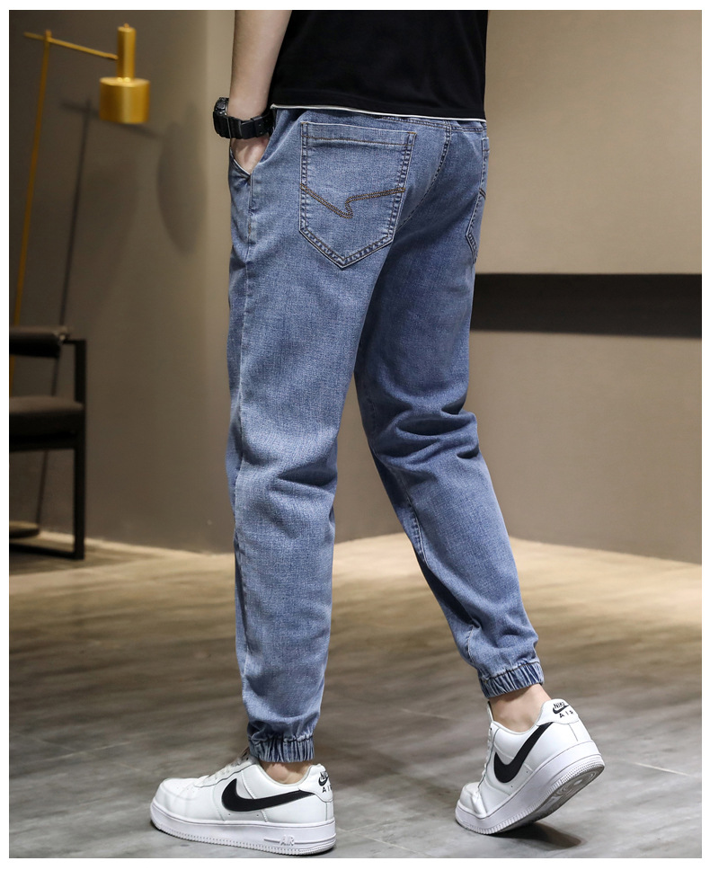 Japanese-style denim jogger pants - Image 6