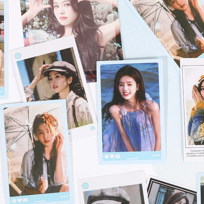 신치 신 50 스타 폴라로이드 스티커 팩 남녀 그룹 스타 스타일 분위기 사진 장식 소재