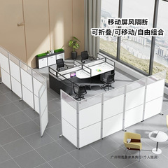 办公室隔断屏风临时屏风可折叠车间推拉移动活动隔离遮挡板隔断墙