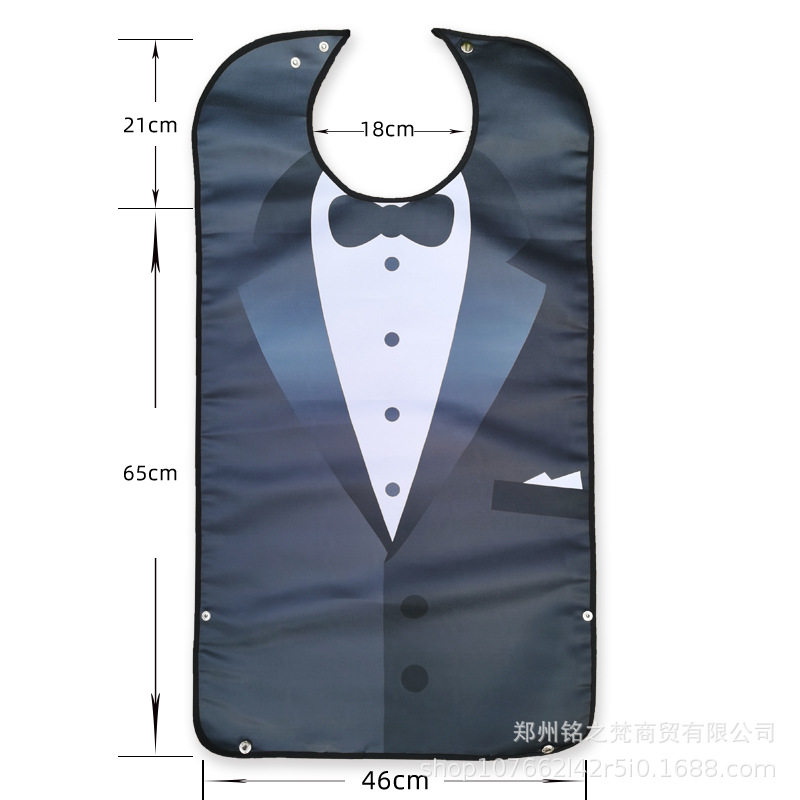 Adultos babero para los ancianos de doble capa de impresión a prueba de agua suministros de edad avanzada fabricante en stock