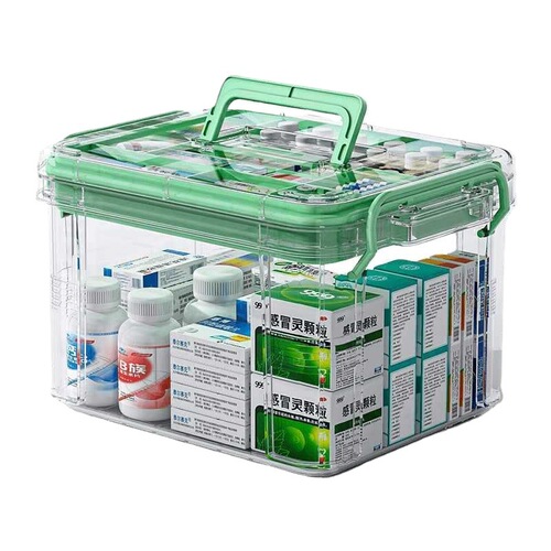 Multi-layer Medicine Box Home Use First Aid Box Large Capacity Medicine Storage Box Transparent Large Medical Emergency Medicine Box