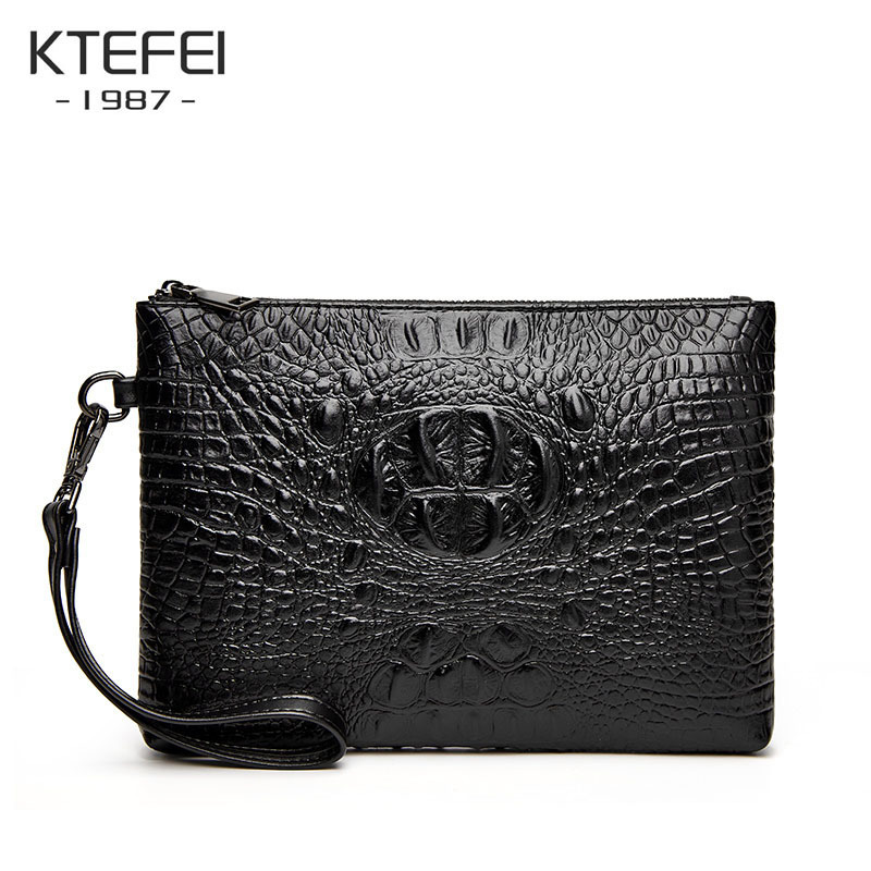 Men's Crocodile Pattern Clutch Bag Storage Bag Youth Clutch Bag Amazon's Best-Selling Waterproof Handbag Large Capacity