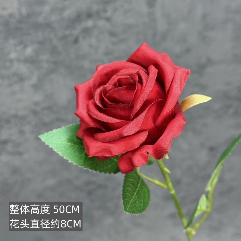 Silk cloth-Pearl rose-Big red
