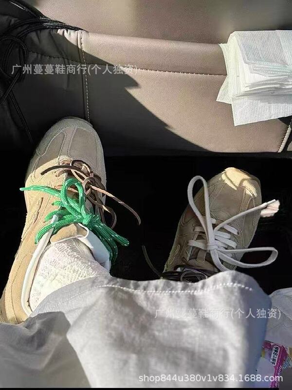 阿miu真皮复古银色530联名款德训鞋女25款运动阿甘鞋情侣款休闲鞋|undefined