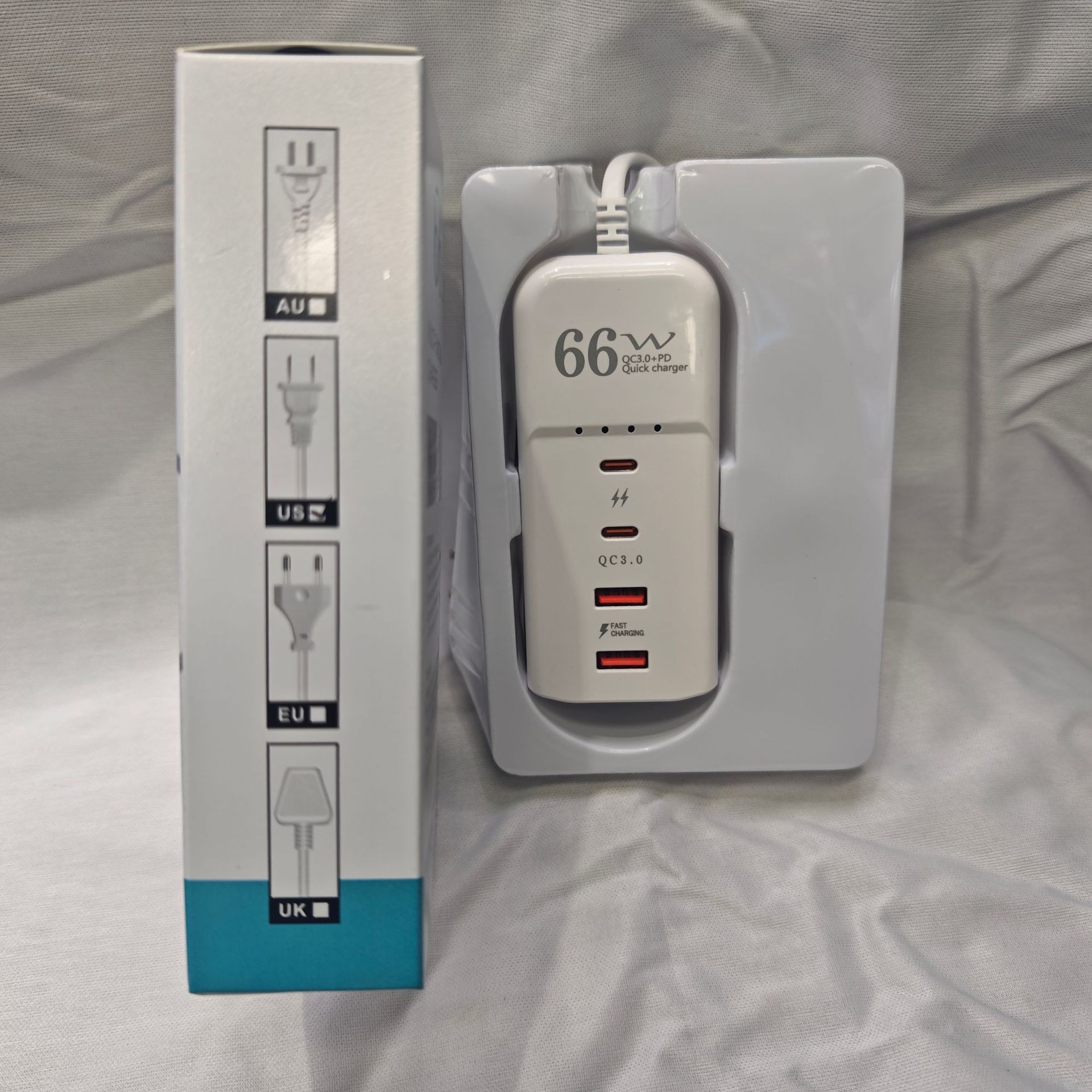 66W Süper Çok Portlu USB Şarj Cihazı PD Akım Tasarrufu Priz Uzatma Kablosu Çok Fonksiyonlu Priz Kablolu Telefon Hızlı Şarj Şarj Başlığı