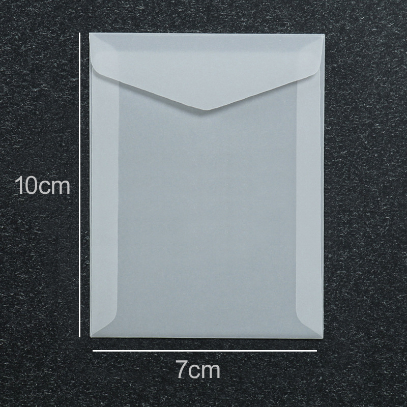 Sobre de papel de sulfato transparente en stock al por mayor de boda vintage tarjeta de invitación de postal almacenamiento sobre translúcido con logo