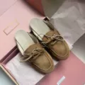 Suede Half Slippers