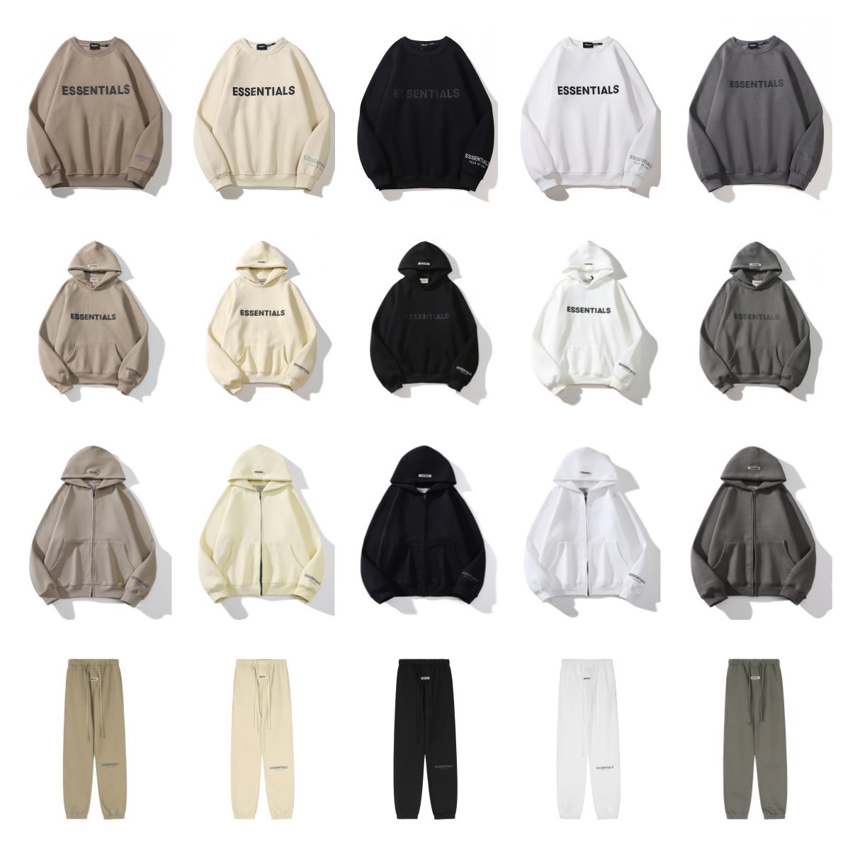 Factory FOG sportswear casual suit, 3D lettering, fleece-lined hoodie and sweatpants