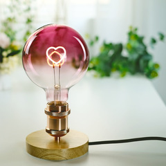 G125 gradient pink love light bulb supports dimming retro LED warm light Edison light bulb romantic pink light