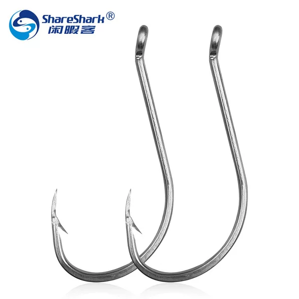 92554 stainless steel Octopus Hook barbed crooked mouth long rope fishing hook squid hook Luya sea fishing octopus beak hook