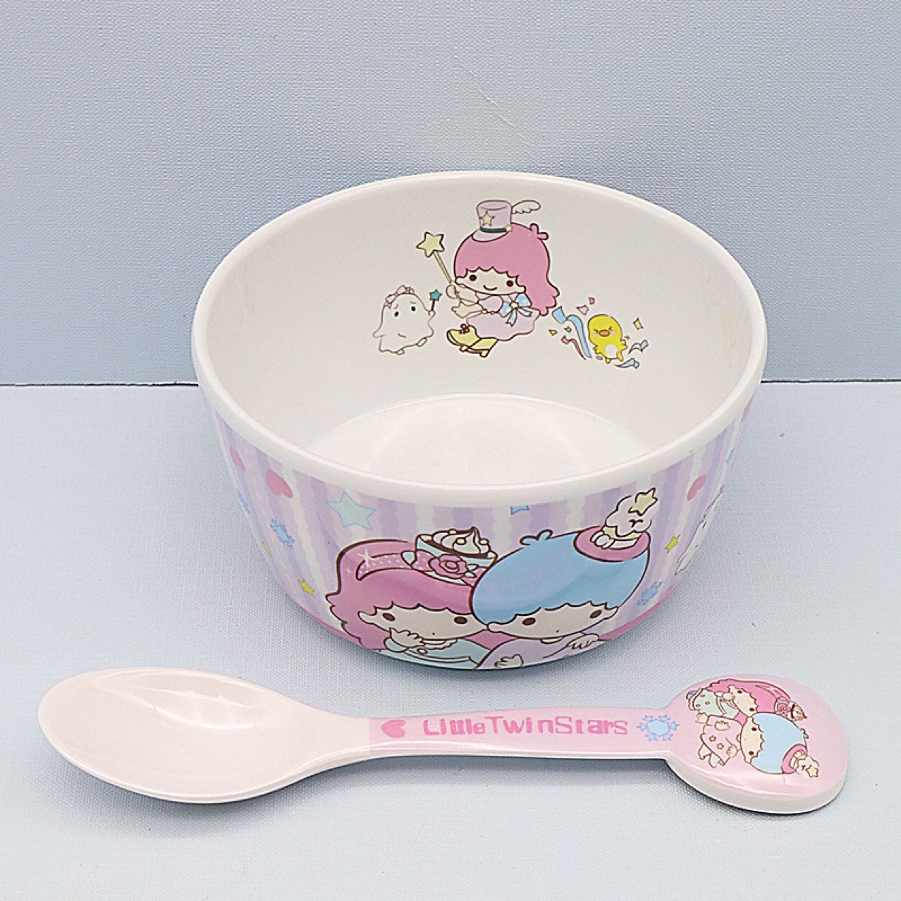 日系卡通密胺汤碗儿童吃饭碗宝宝可爱耐摔凯蒂猫儿童碗勺餐具套装
